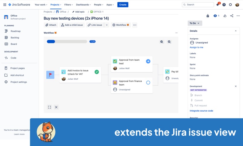 FlowDingo – Issue workflow visualisation for Jira Cloud  – screenshot 1