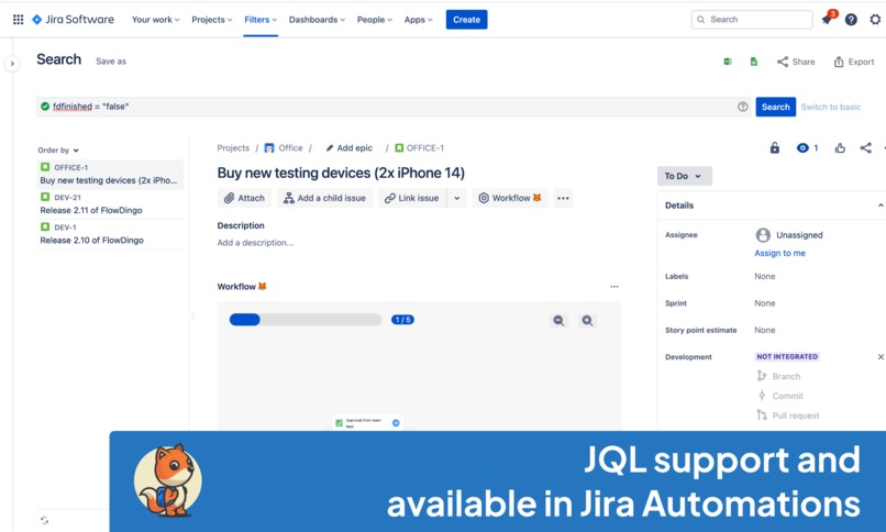 FlowDingo – Issue workflow visualisation for Jira Cloud  – screenshot 5